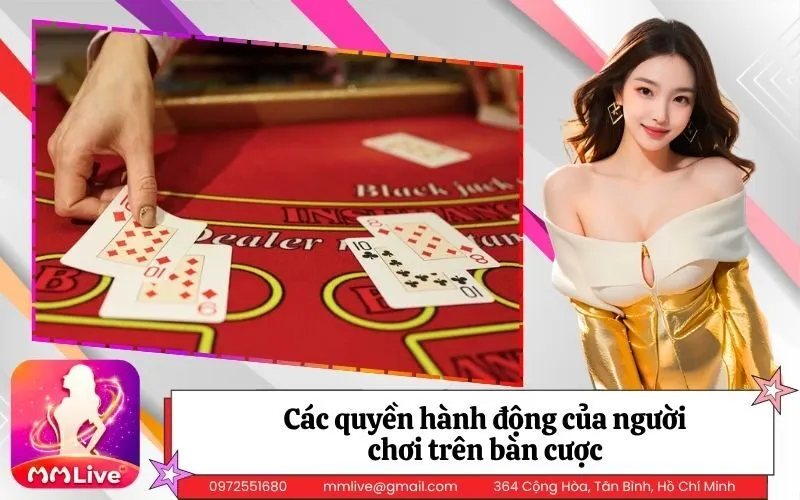 Các quyền hành động của người chơi trên bàn cược