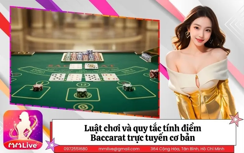 Luật chơi và quy tắc tính điểm Baccarat trực tuyến cơ bản