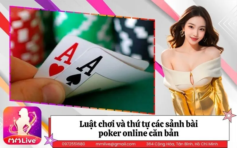 Luật chơi và thứ tự các sảnh bài poker online căn bản